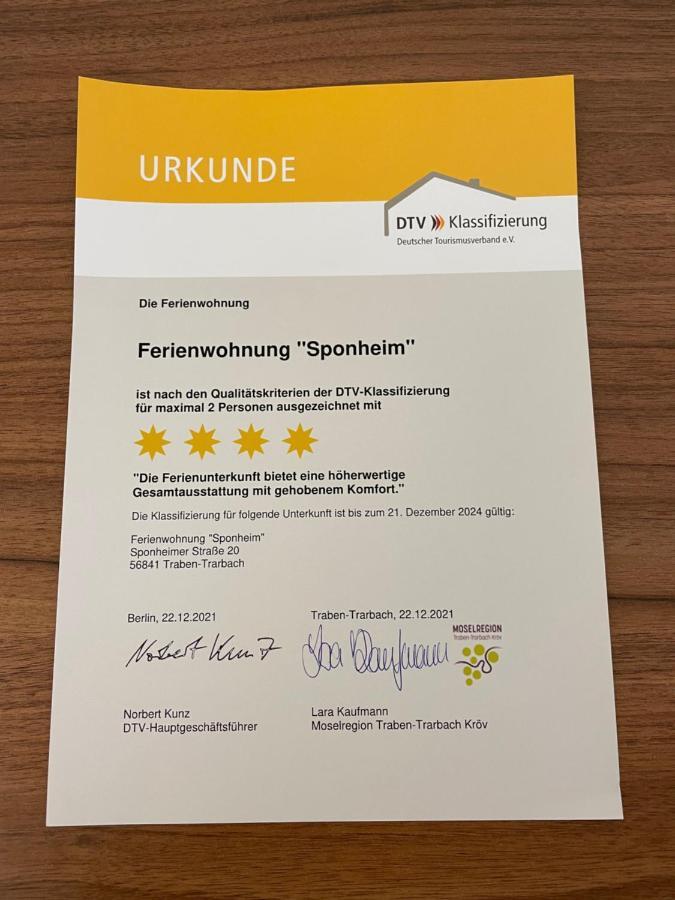 Ferienwohnung Sponheim Traben-Trarbach Exteriér fotografie